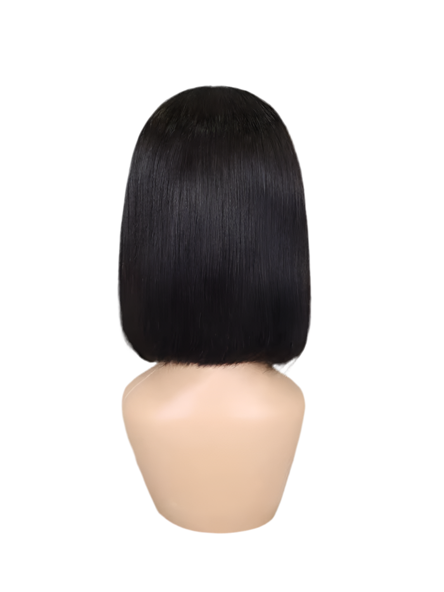 “13x4 Transparent Lace Front Bob Wig – Short Straight Human Hair | Raw Brazilian Wig for Black Women”
