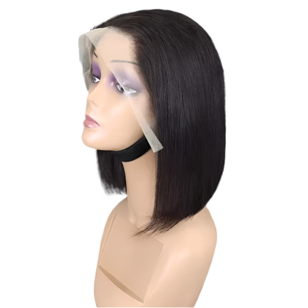 “13x4 Transparent Lace Front Bob Wig – Short Straight Human Hair | Raw Brazilian Wig for Black Women”