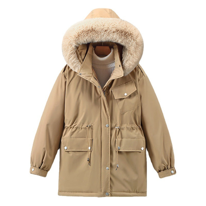 "Chic and Cozy: Women's Insulated Mid-length Down Cotton Winter Jacket"