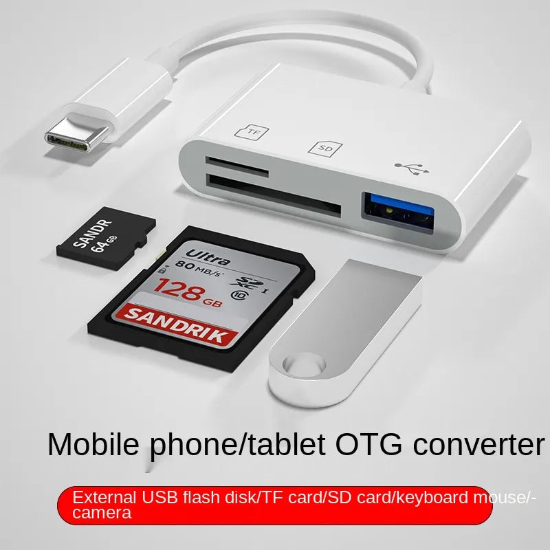 "Elough USB-C Memory Card Reader: TF, CF, SD Adapter for MacBook, Huawei, Samsung, Xiaomi – OTG Writer with Compact Flash Support"